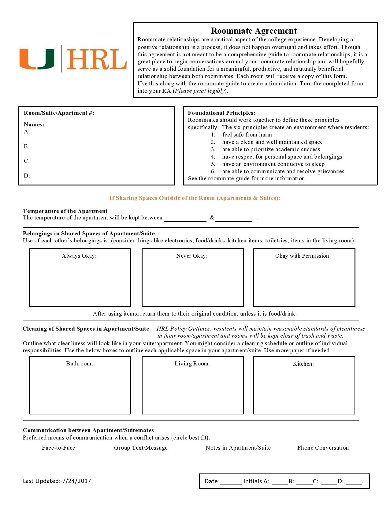Free roommate agreement template 30