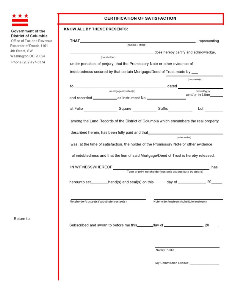 39 Free Satisfactions Of Mortgage Forms (& Letters)