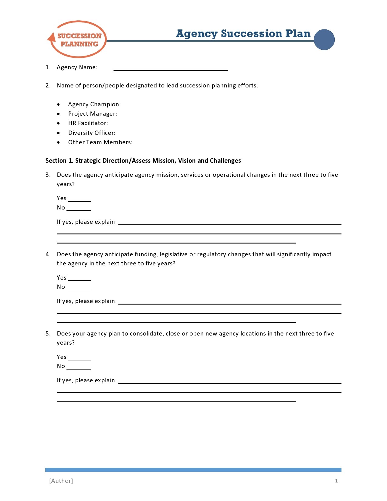 Free succession planning template 09