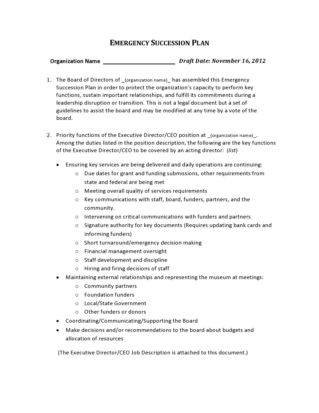 Free succession planning template 35
