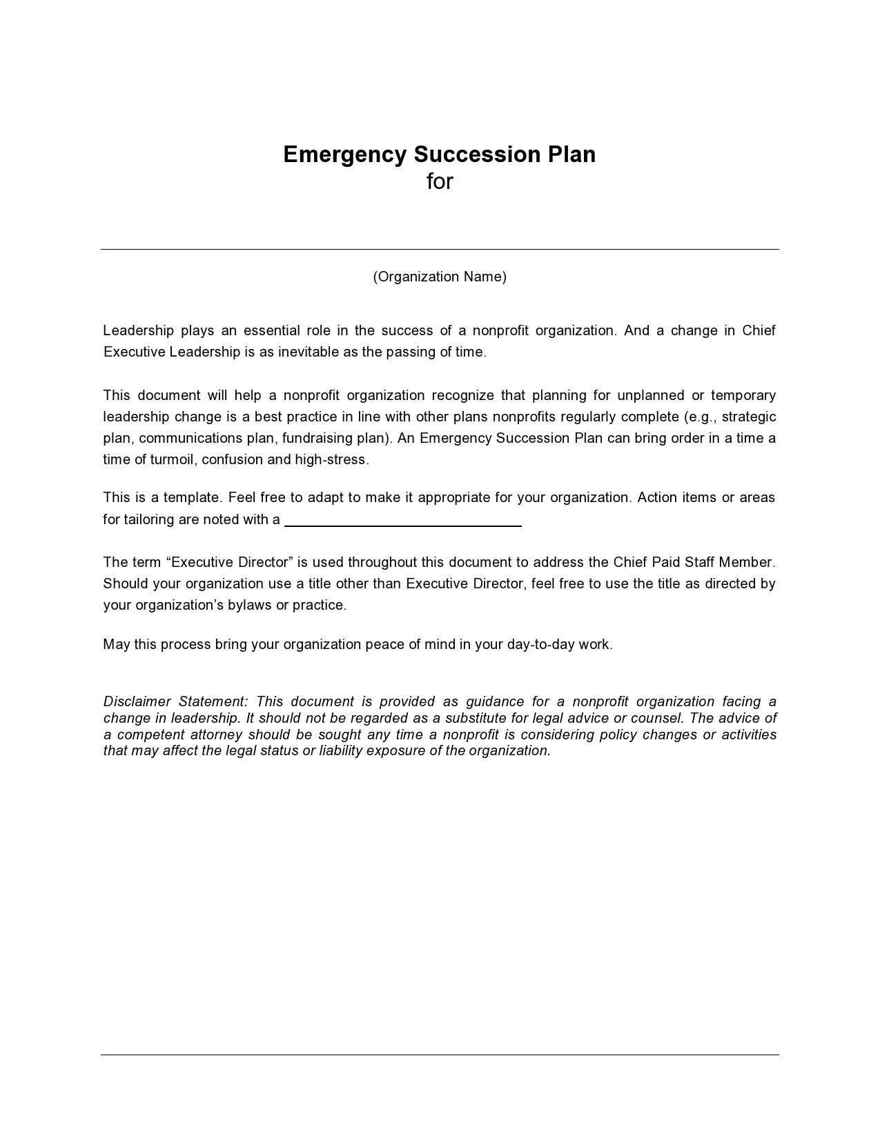 Free succession planning template 37
