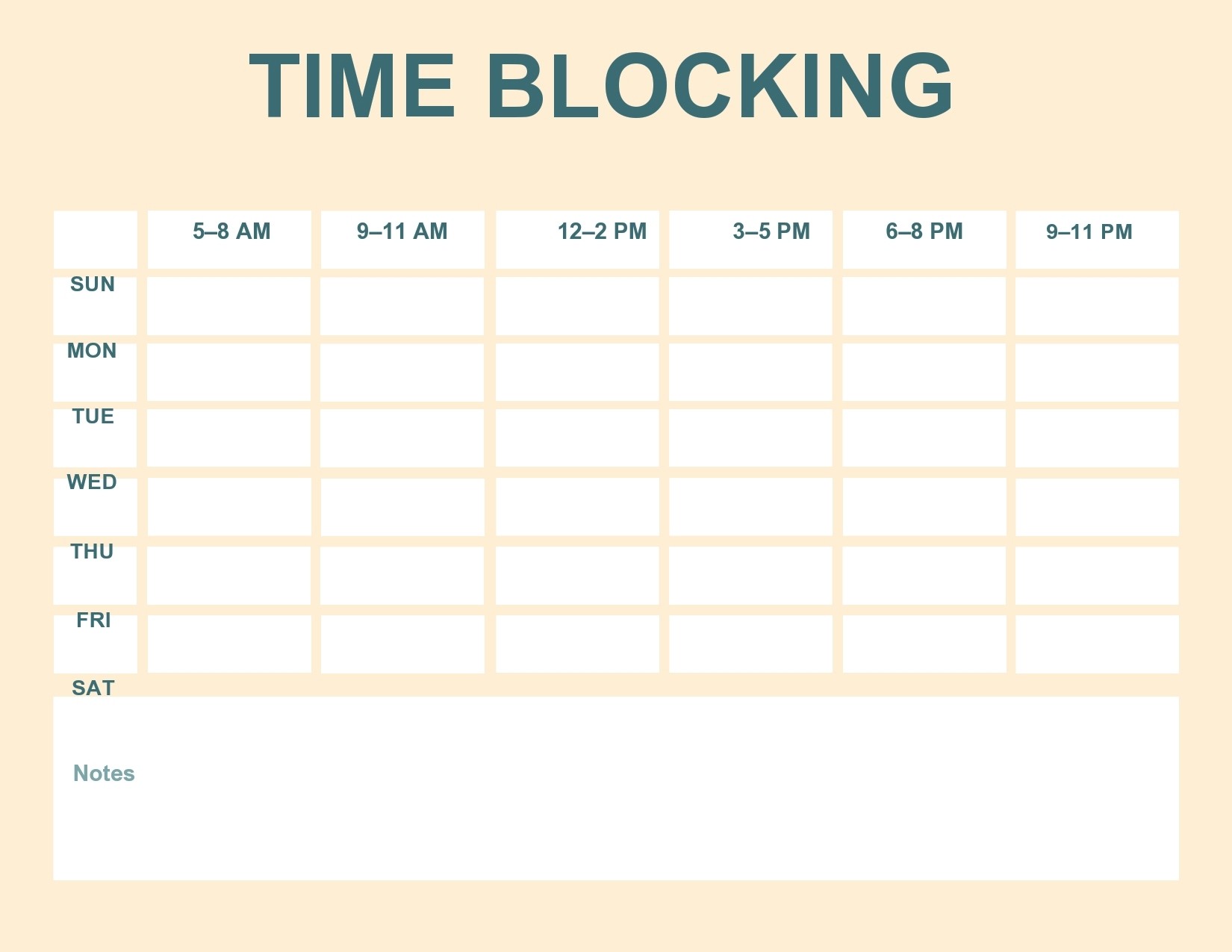 Paper Calendars Planners Letter Size Half Page PDF Time Blocking 