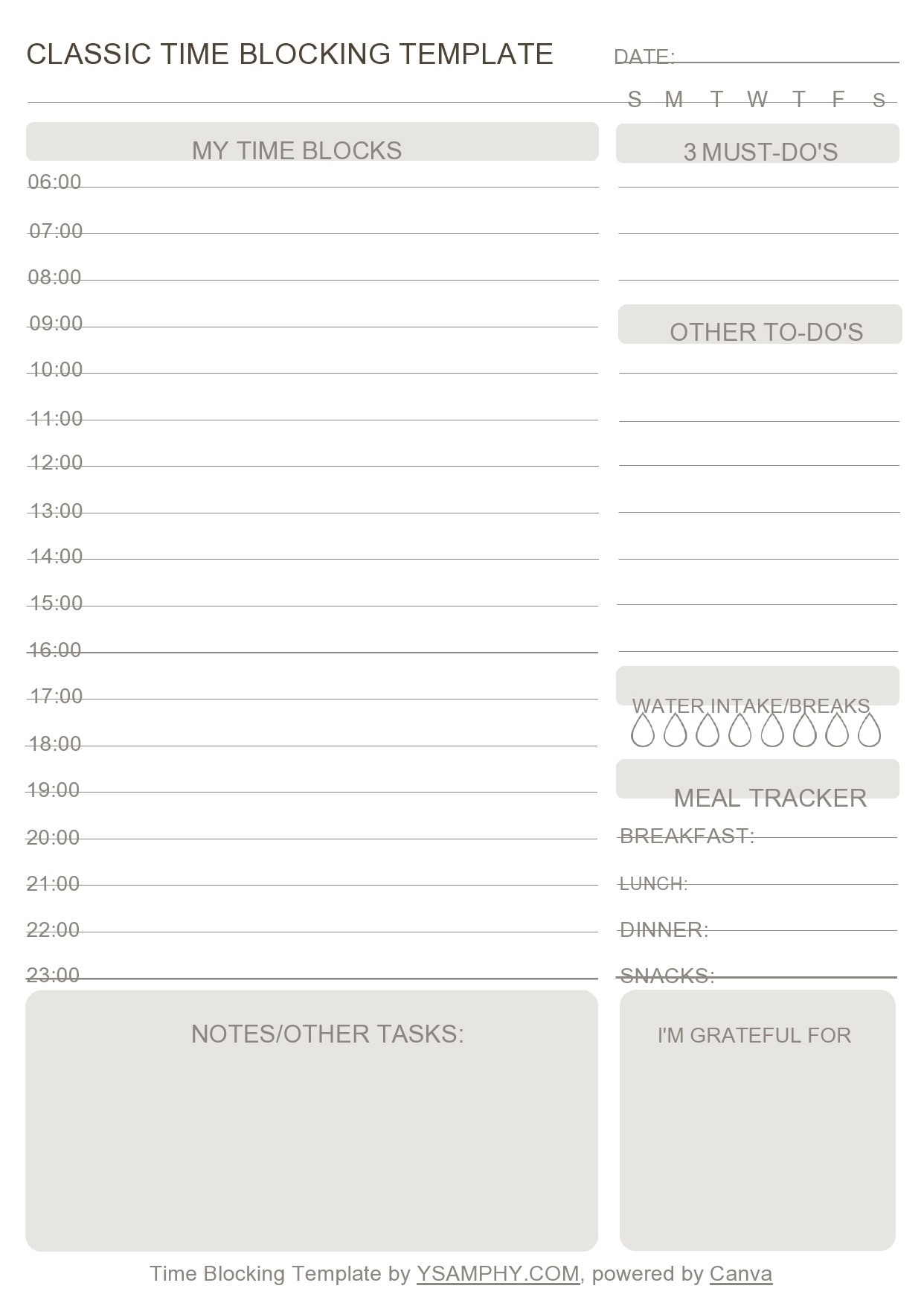 Timebox Template