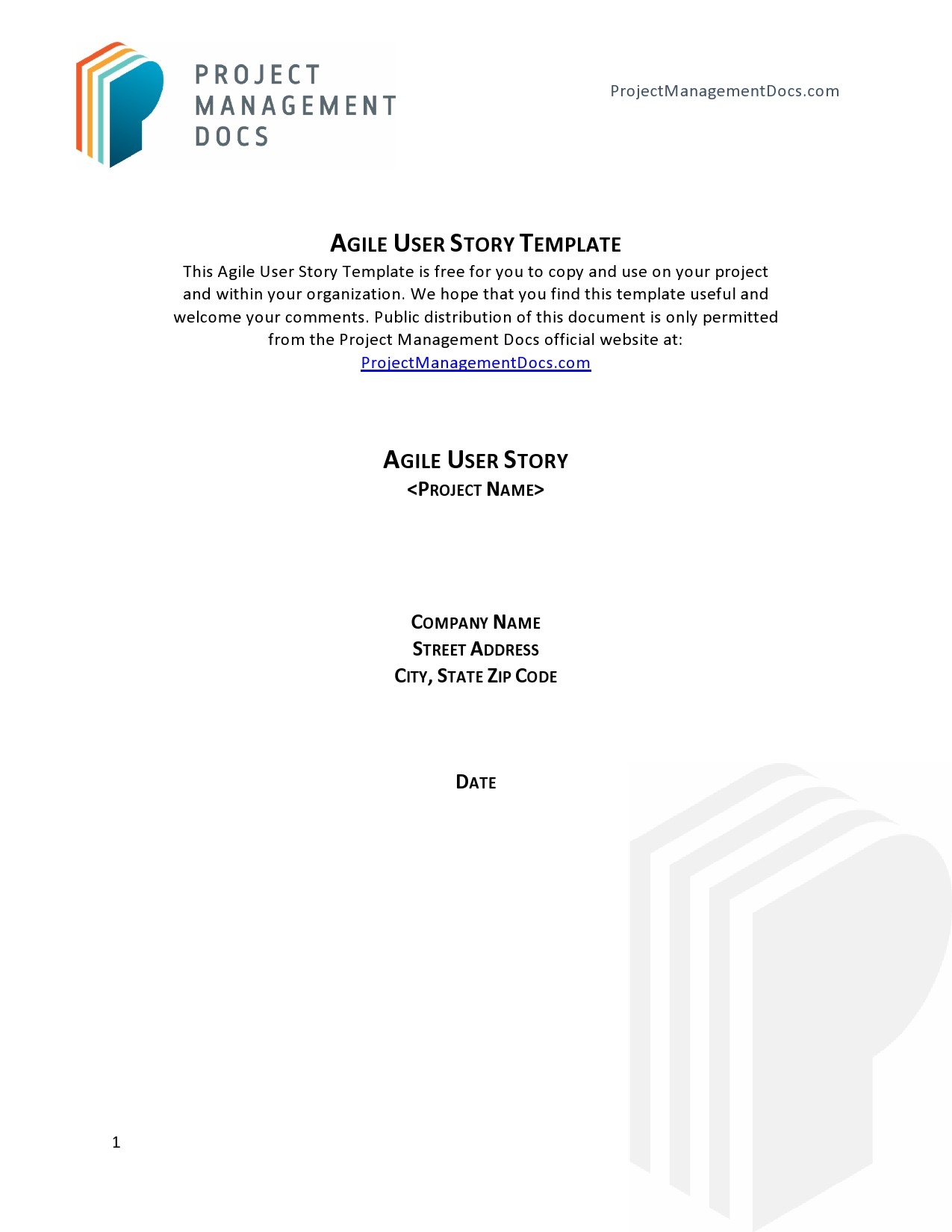 Free user story template 02
