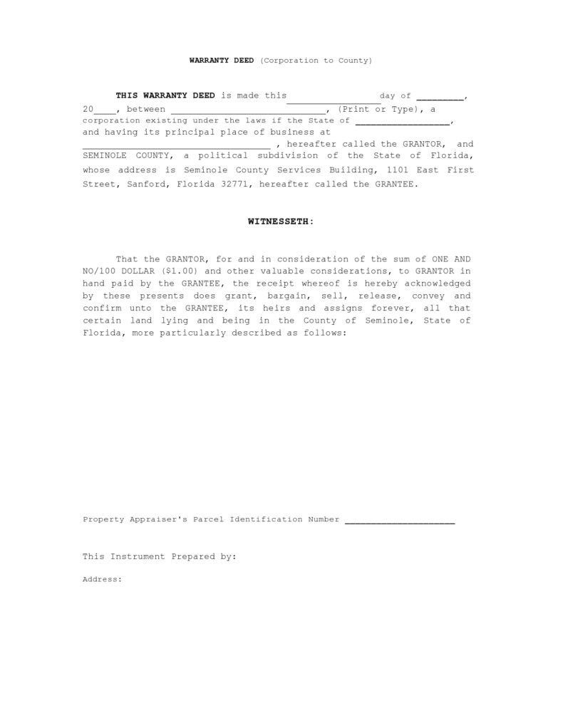 38 Warranty Deed Templates & Forms (General, Special)