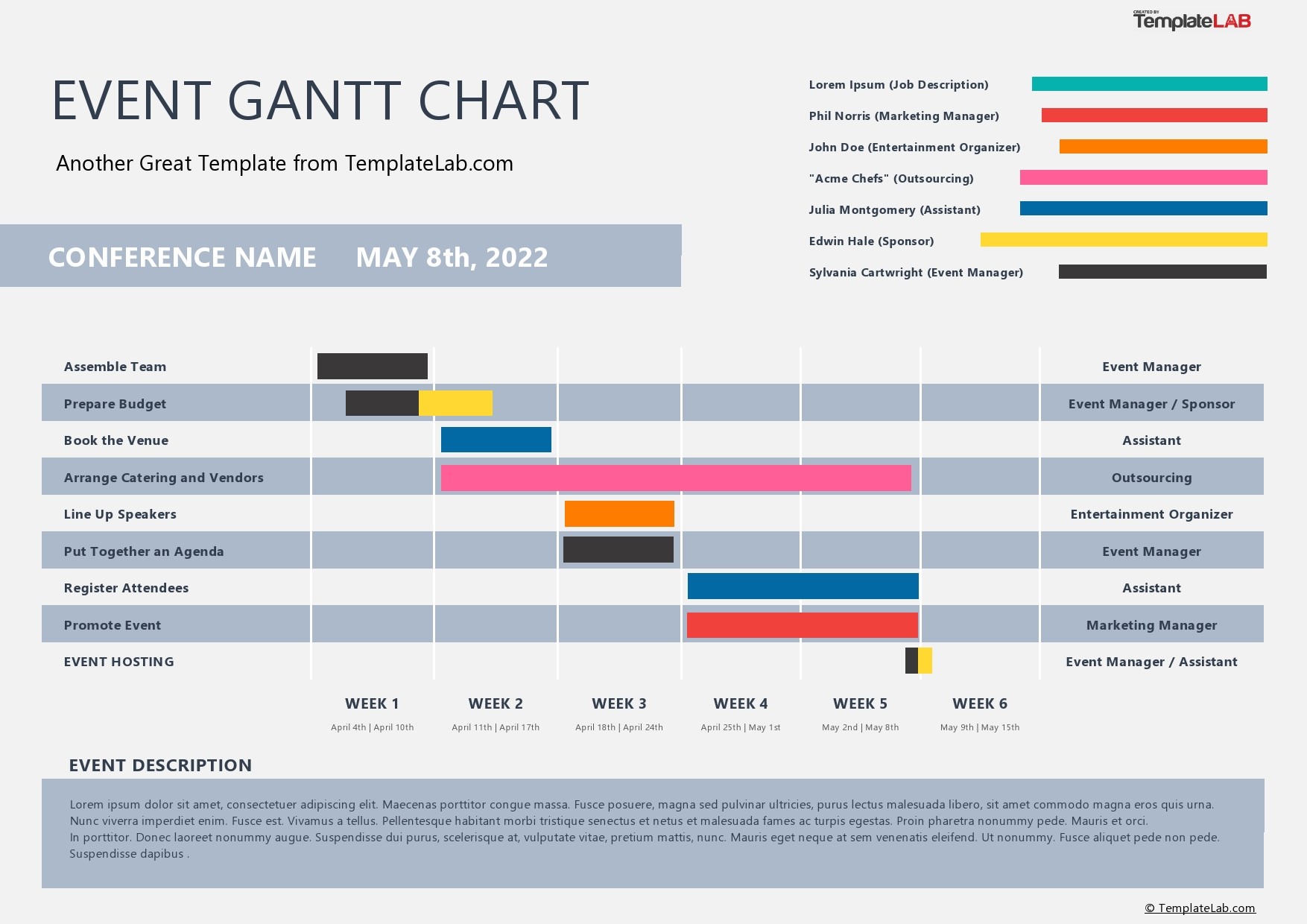 Free Event Gantt Chart Template