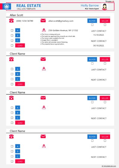 20+ Printable Call Log Templates [Word,Excel,PDF] - TemplateLab