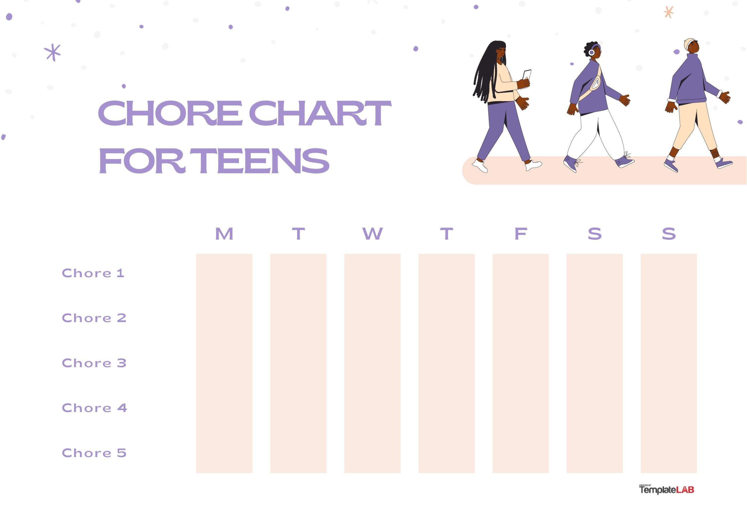 Free Chore Chart For Teens