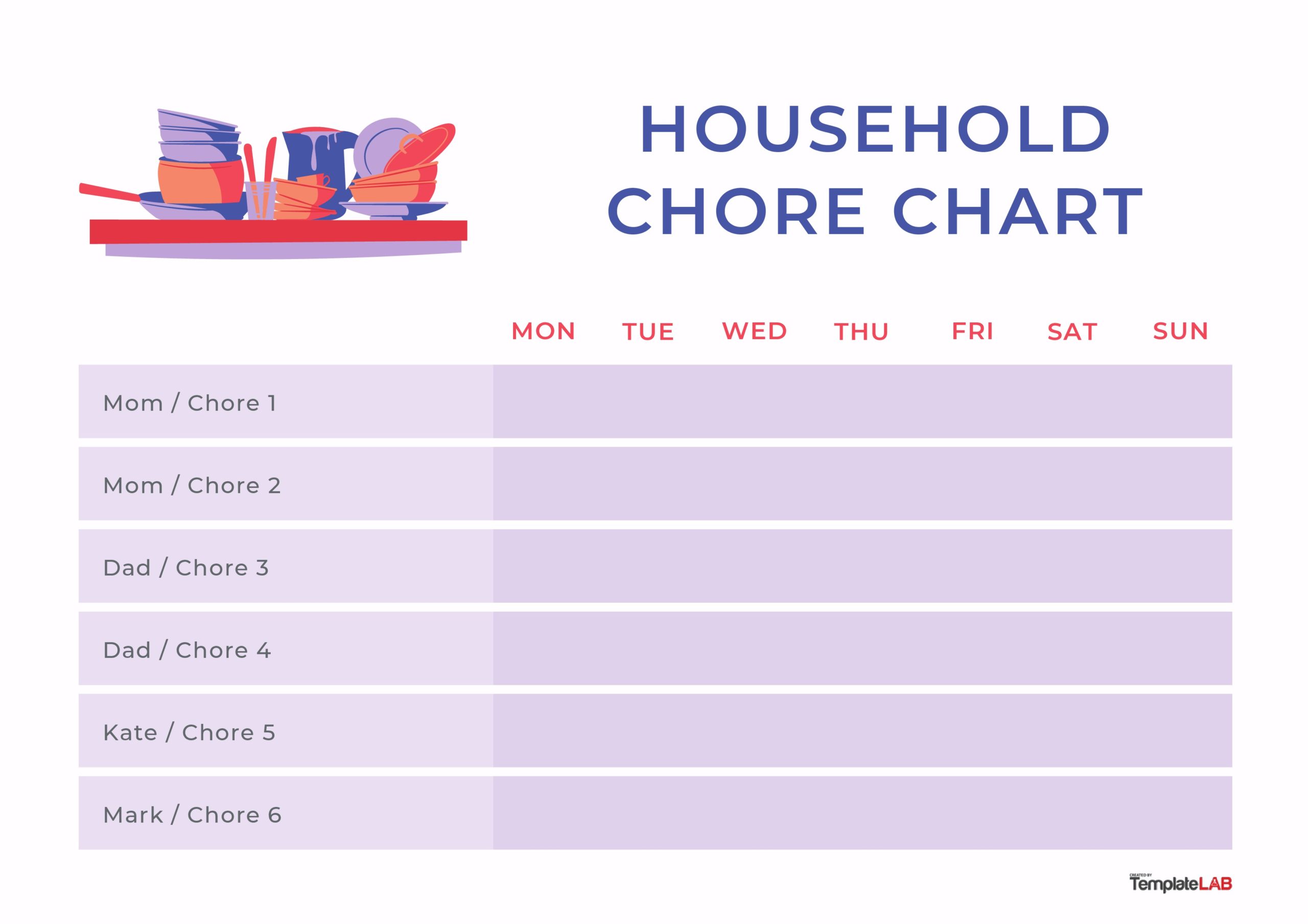 Free Household Chore Chart