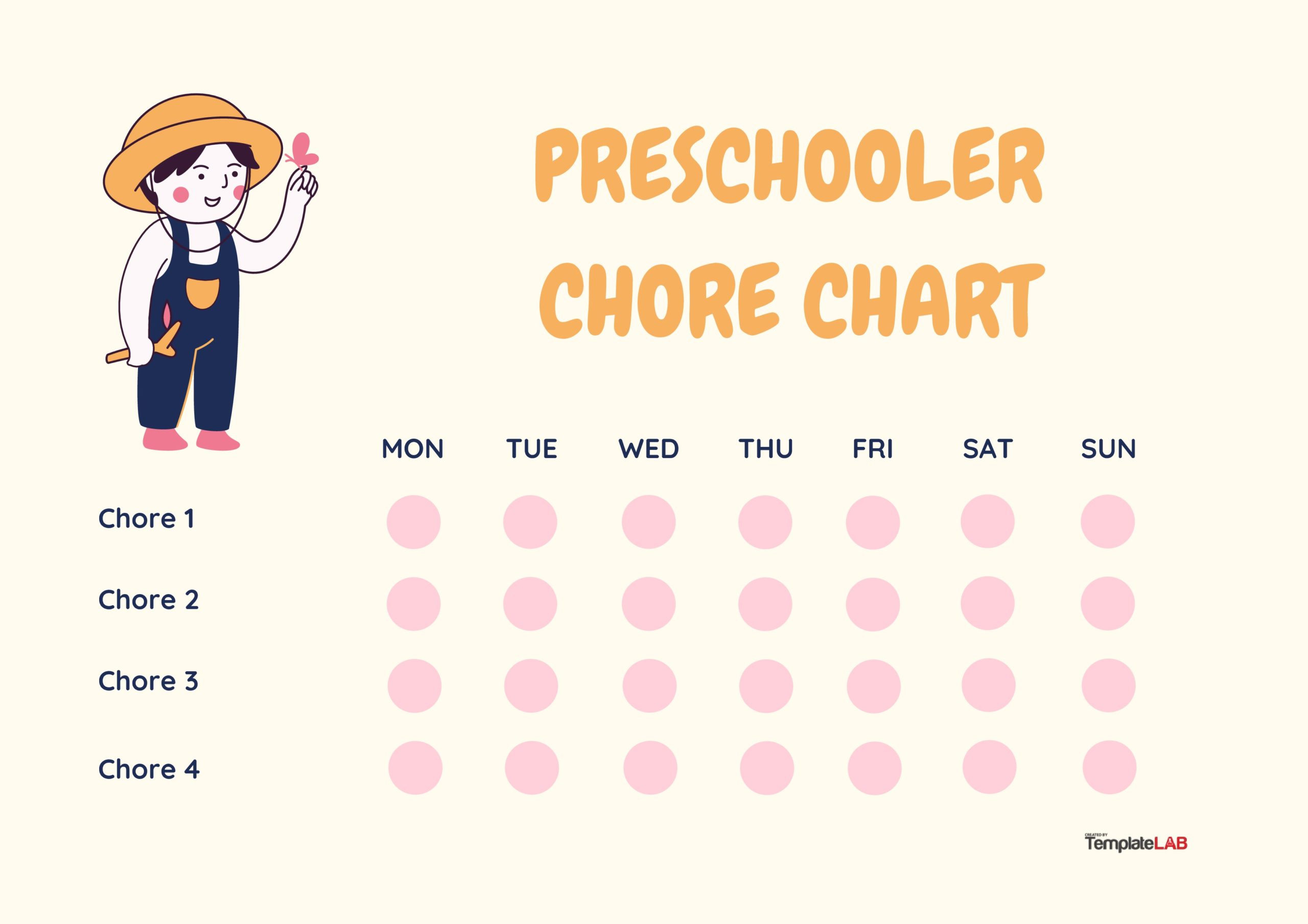 Free Preschooler Chore Chart
