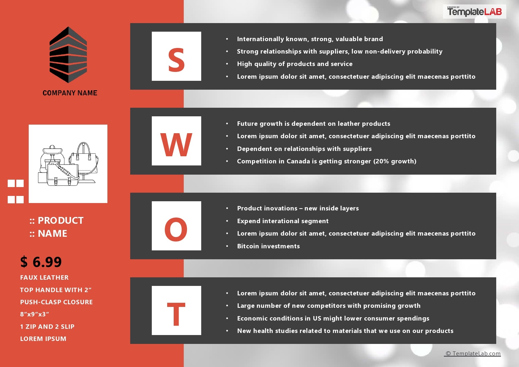Free Product SWOT Analysis Template