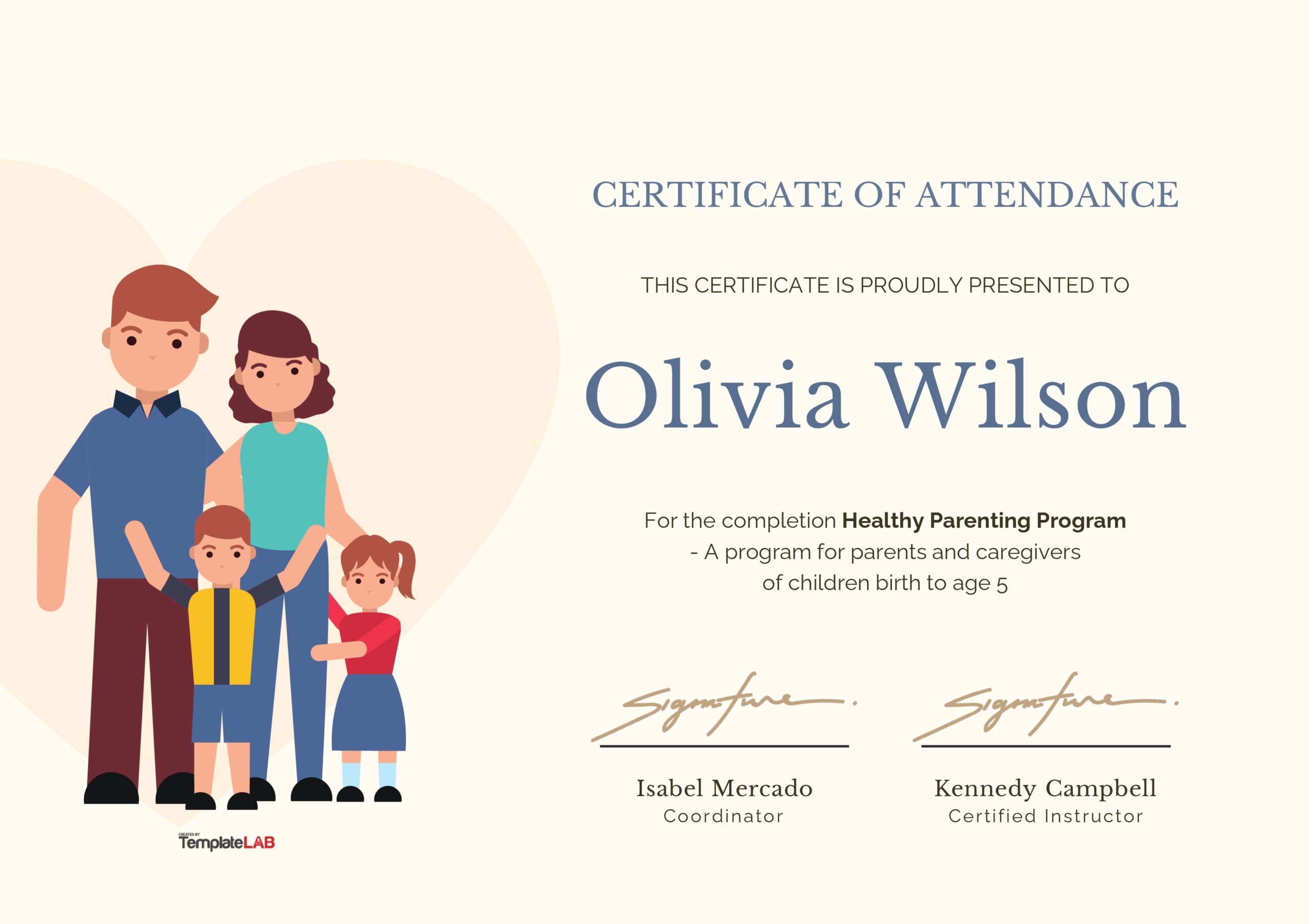 Free Certificate Of Appreciation For Parents