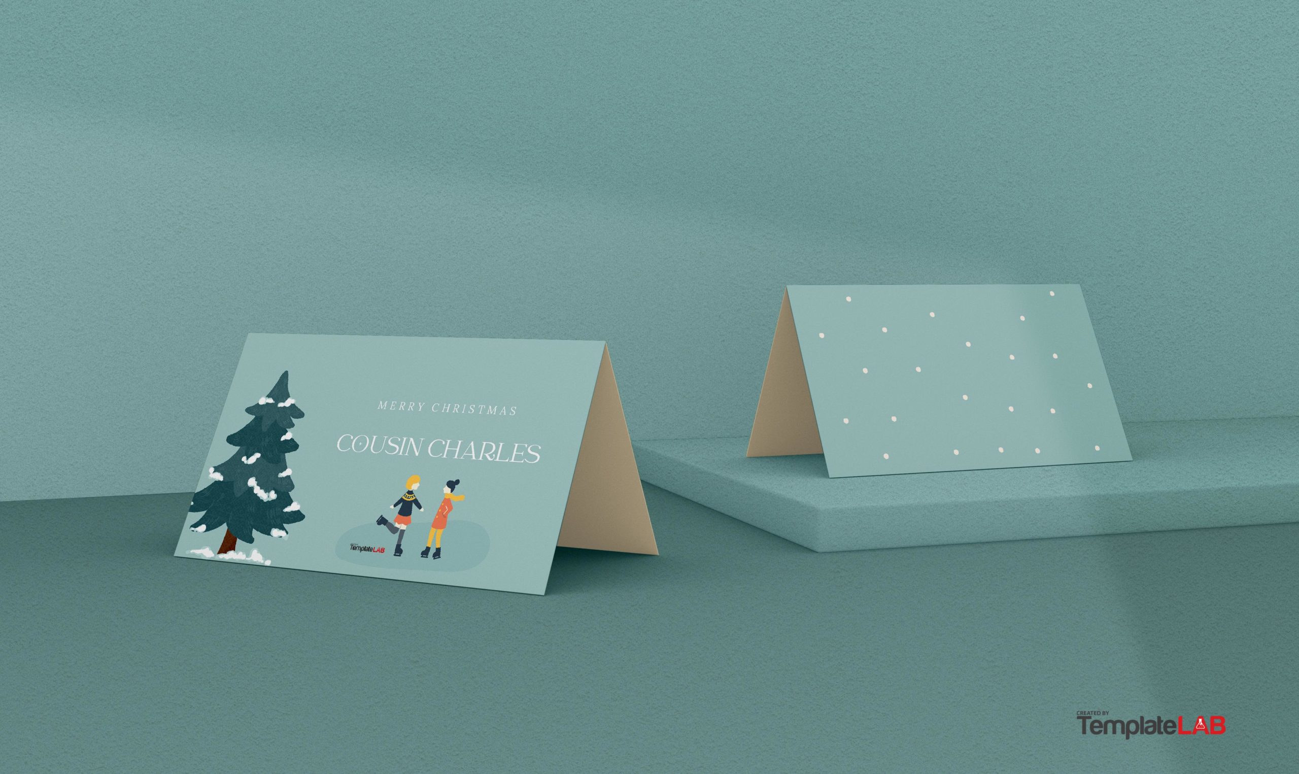 Free Christmas Place Card Template 2
