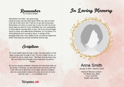 22 Free Funeral Program Templates (Word, PhotoShop, PowerPoint)