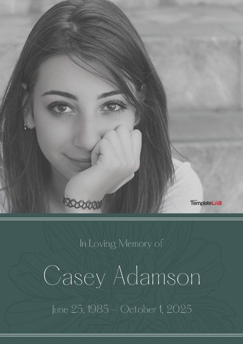 22 Free Funeral Program Templates (Word, PhotoShop, PowerPoint)