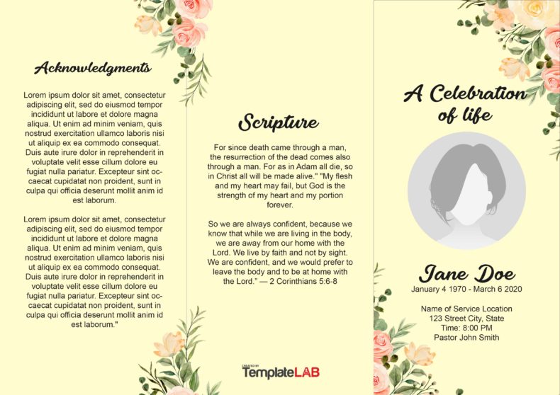 22 Free Funeral Program Templates (Word, PhotoShop, PowerPoint)