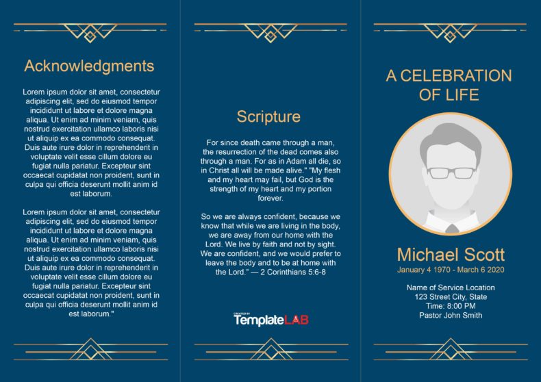 22 Free Funeral Program Templates (Word, PhotoShop, PowerPoint)