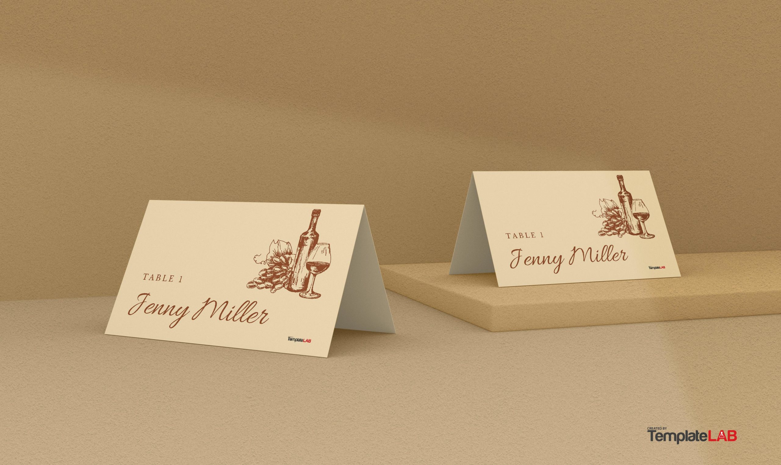 Free Wine Place Card Template