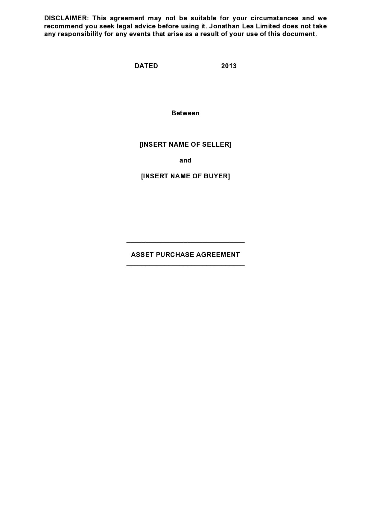 Free asset purchase agreement 06
