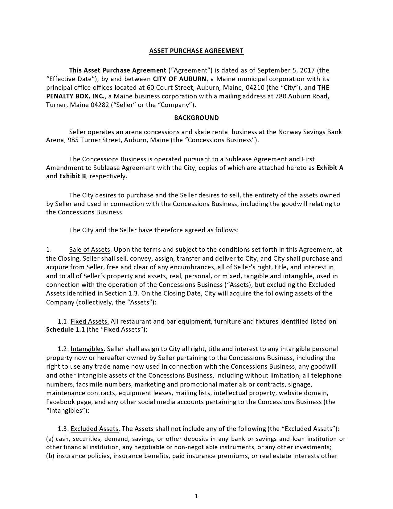 Free asset purchase agreement 35