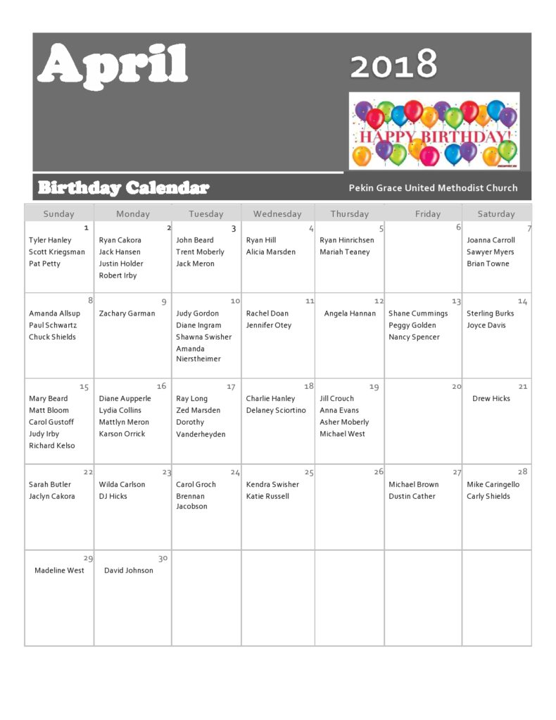43 Editable Birthday Calendar Templates (100% Free)