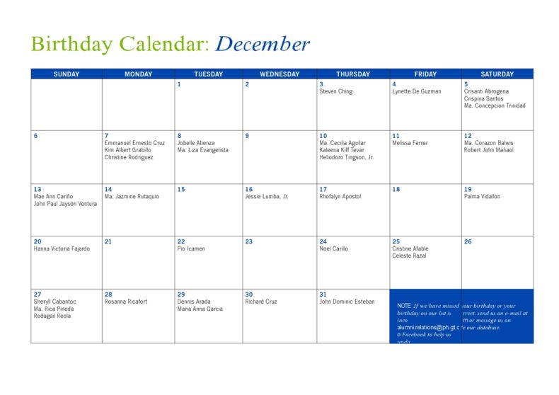 43 Editable Birthday Calendar Templates (100% Free)