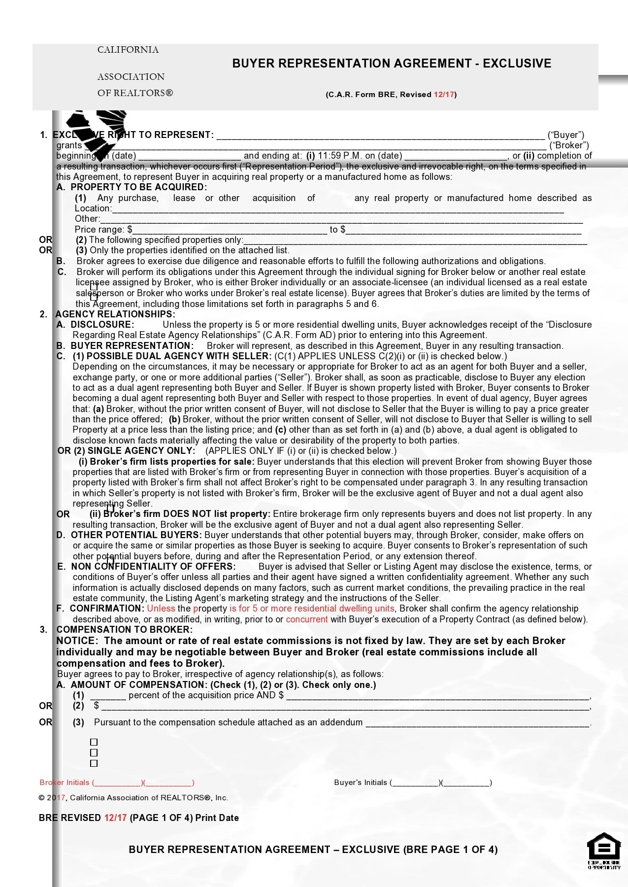 Free buyer agency agreement 05