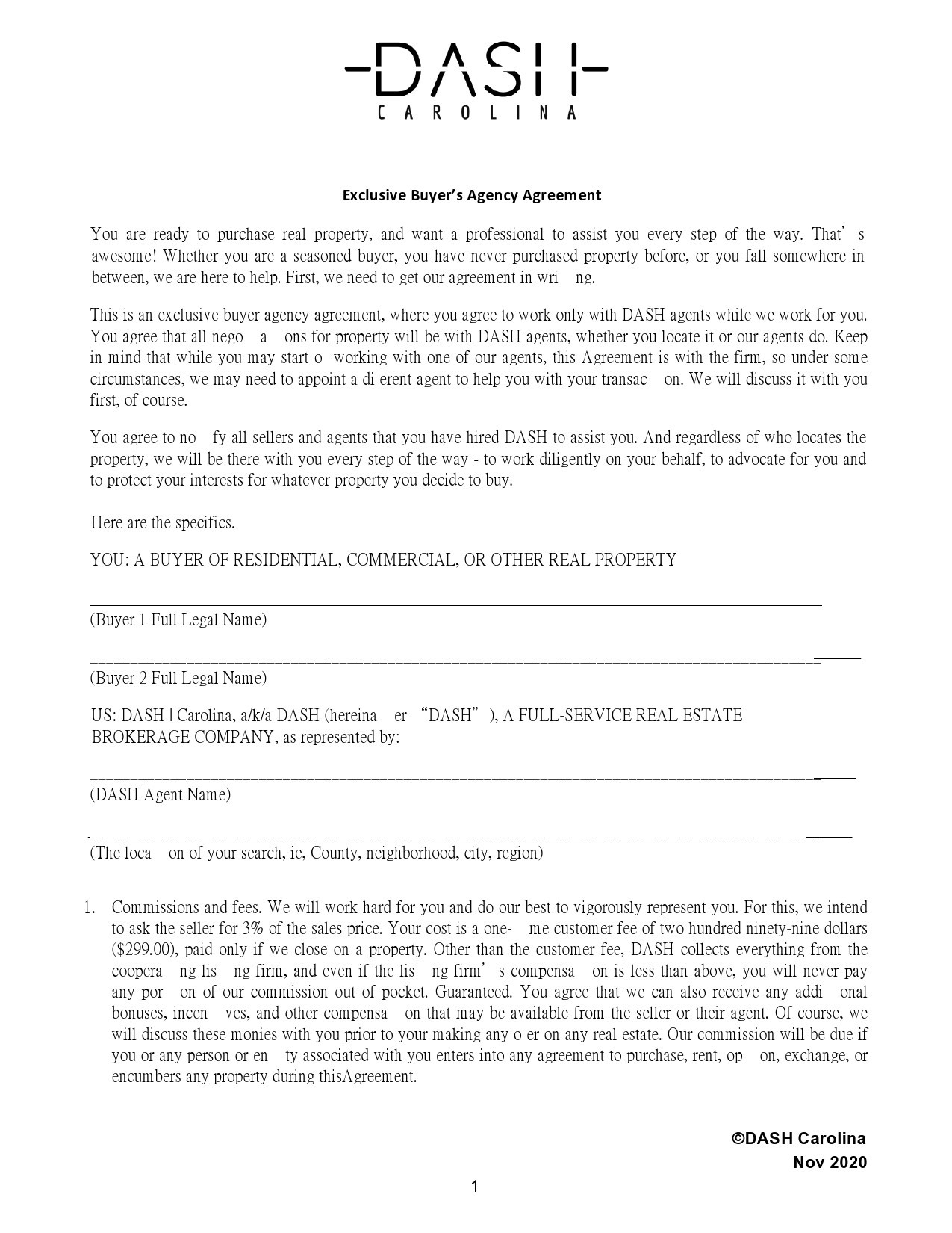 Free buyer agency agreement 09