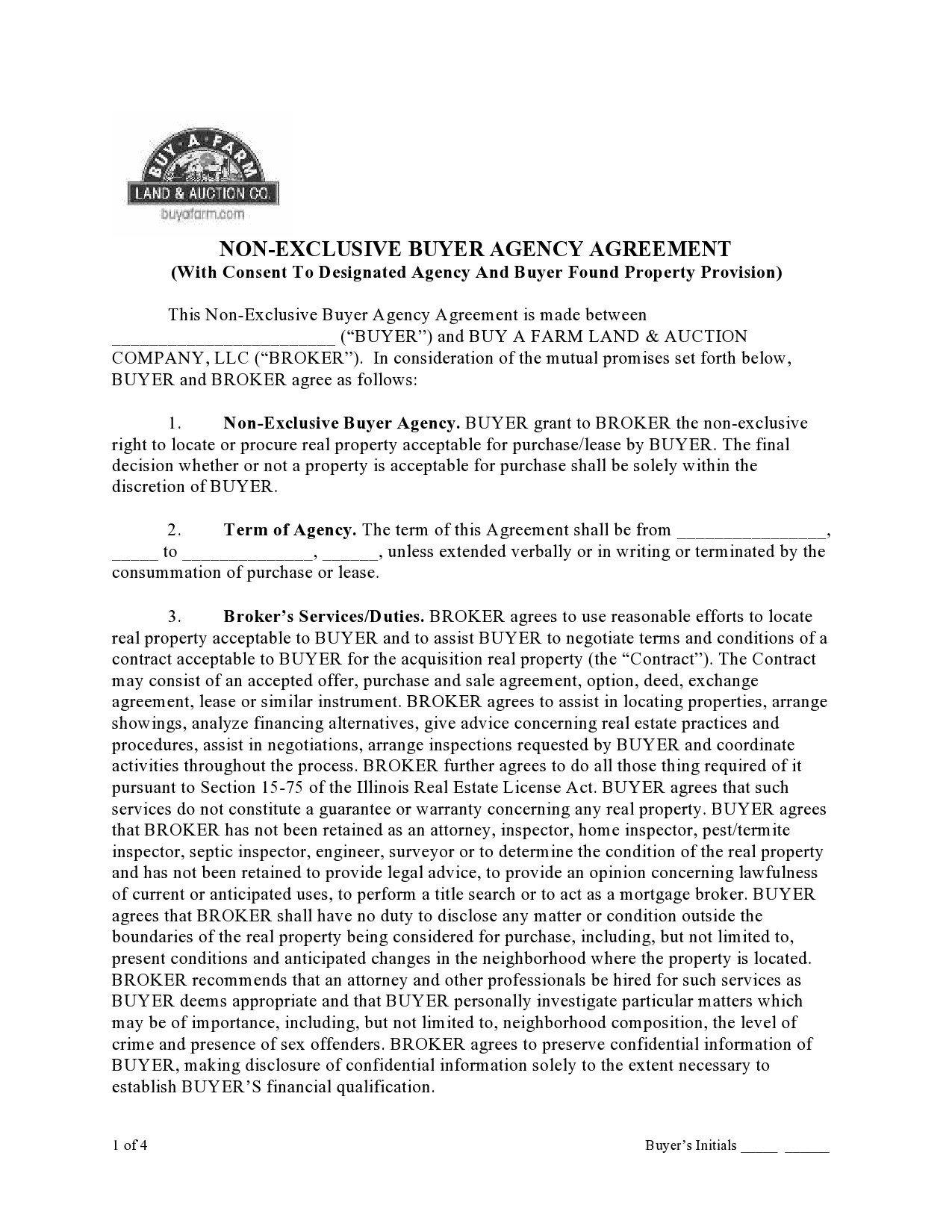 Free buyer agency agreement 27