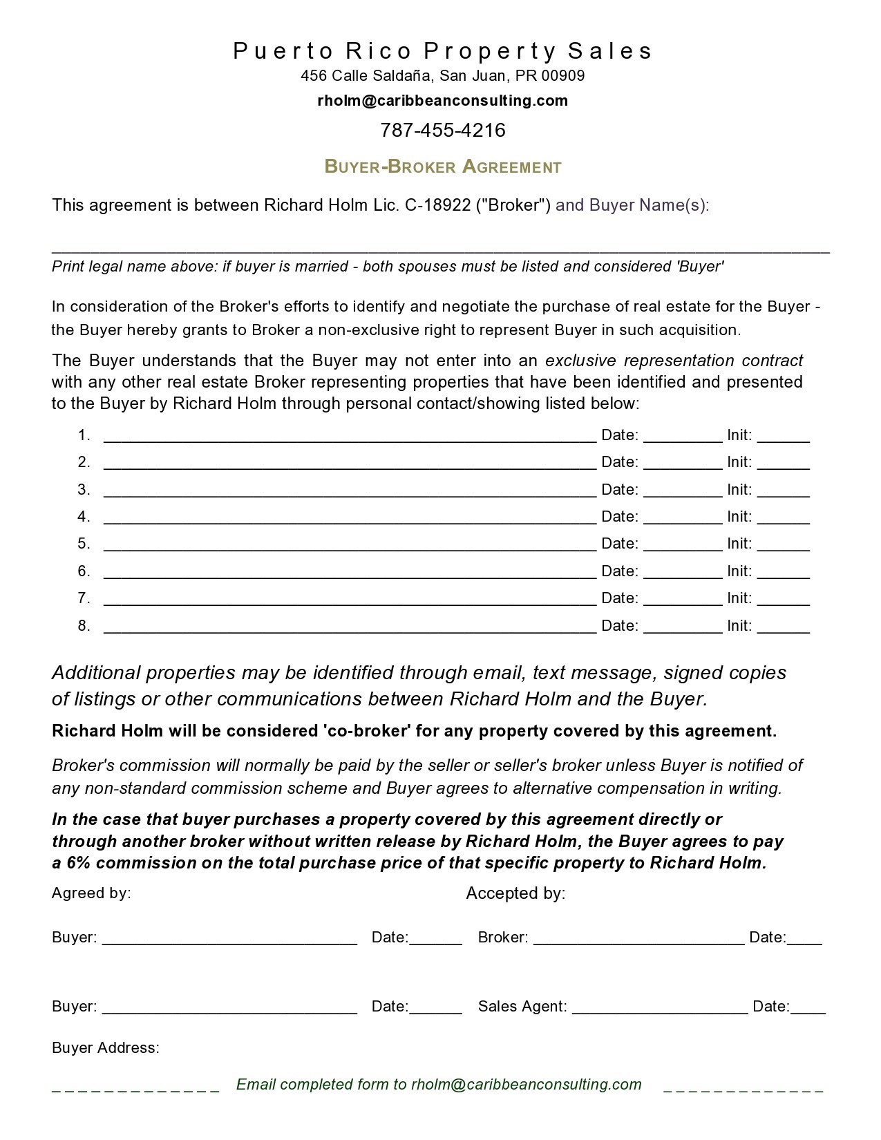 Free buyer agency agreement 33