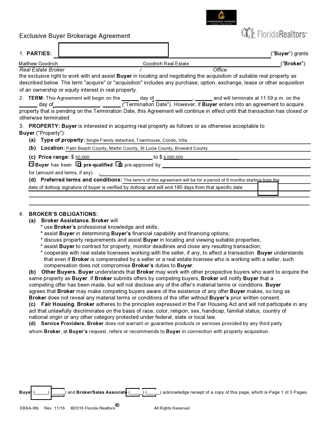 Free buyer agency agreement 39