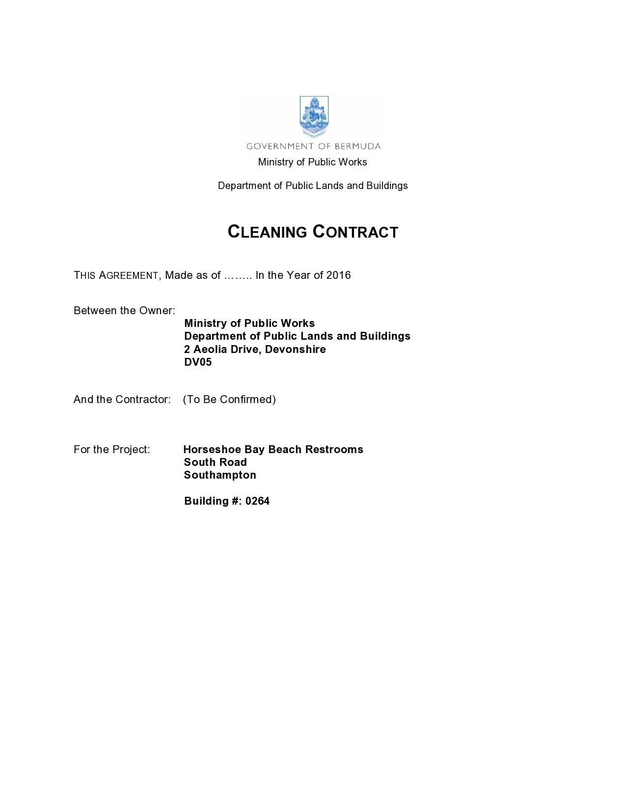 Free cleaning contract template 17