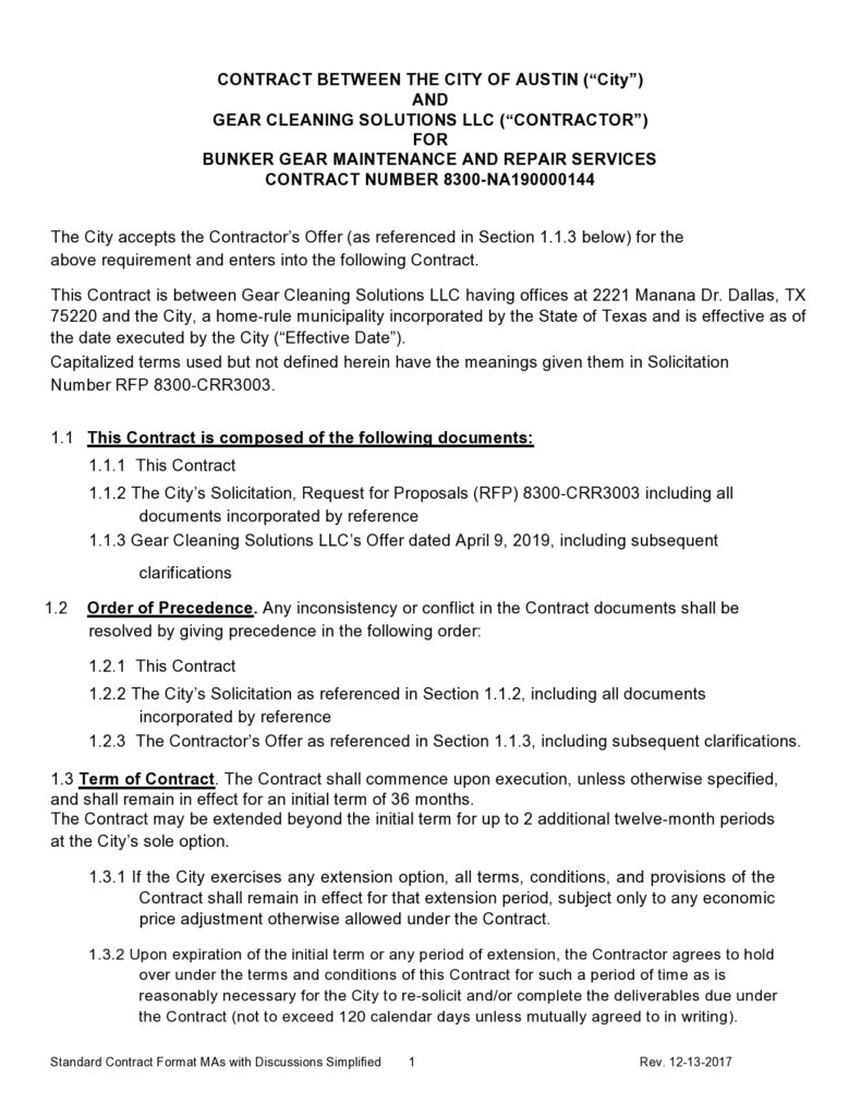 41 Printable Cleaning Contract Templates (100 Free)