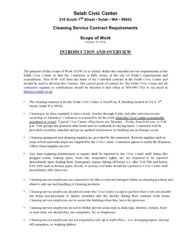 41 Printable Cleaning Contract Templates (100% Free)