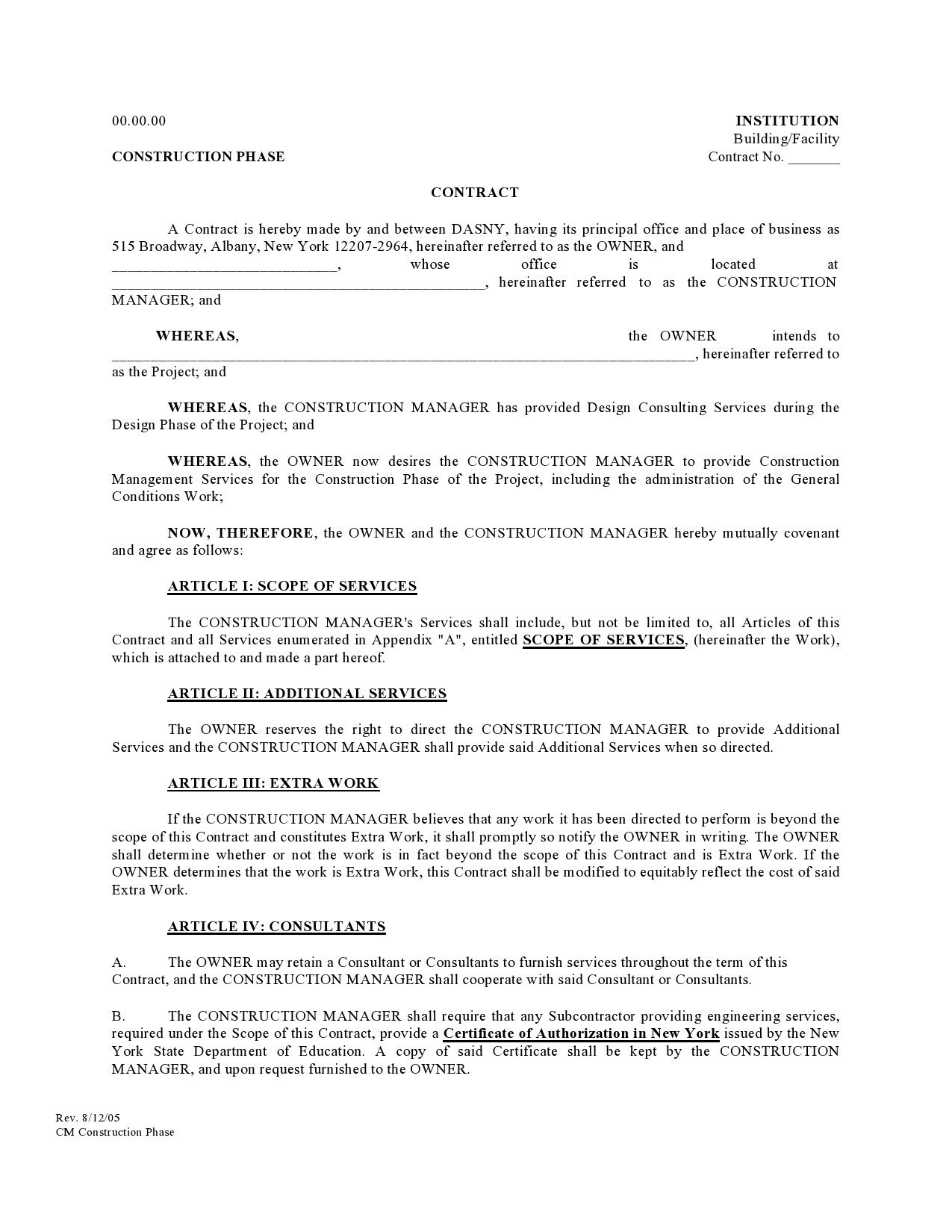 Free construction contract agreement 30