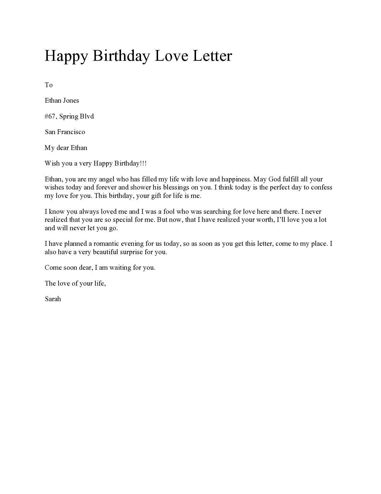 Free happy birthday letter 22