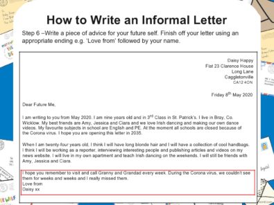 assignment on informal letter