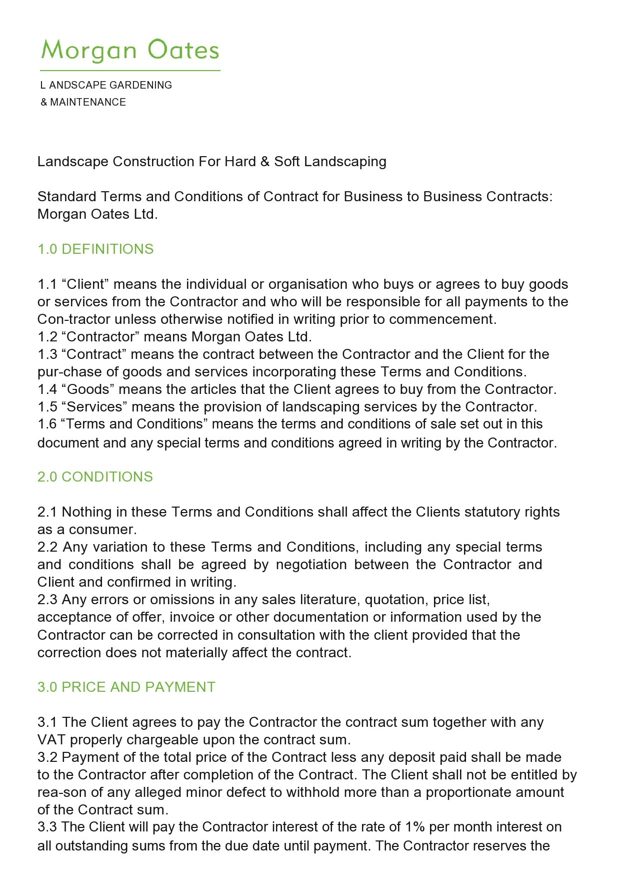 Free landscaping contract template 08