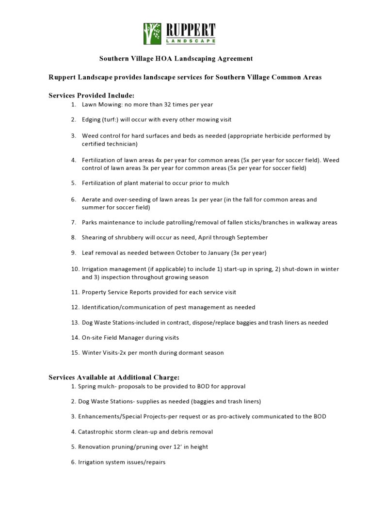 40 Best Landscaping Contract Templates (100% FREE)