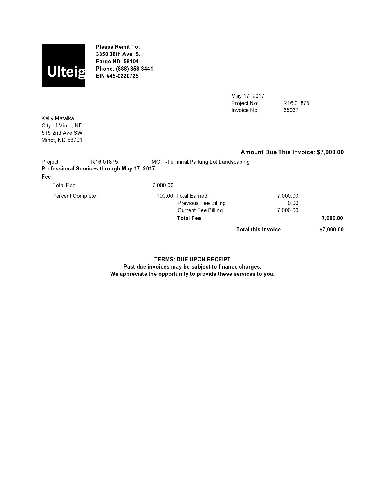 Free landscaping invoice 05