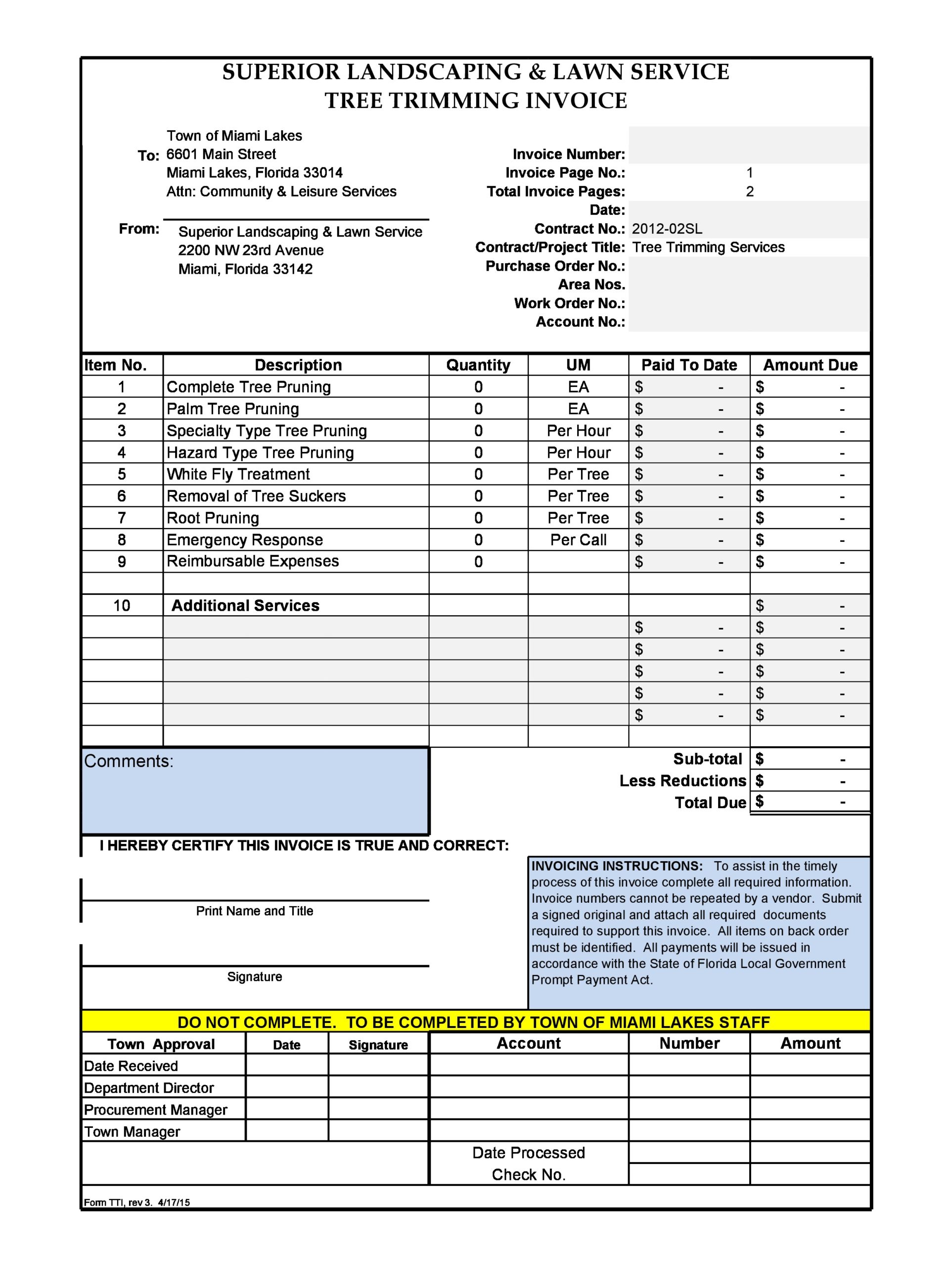 Free landscaping invoice 12