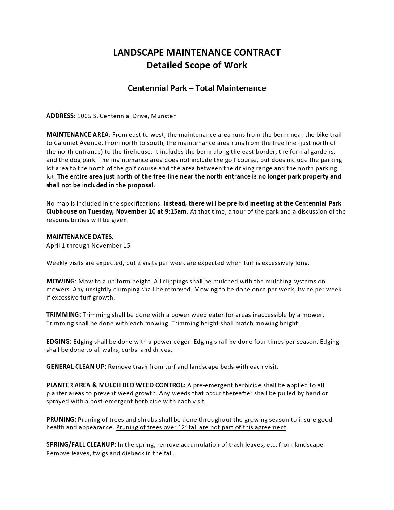 Free lawn care contract template 20