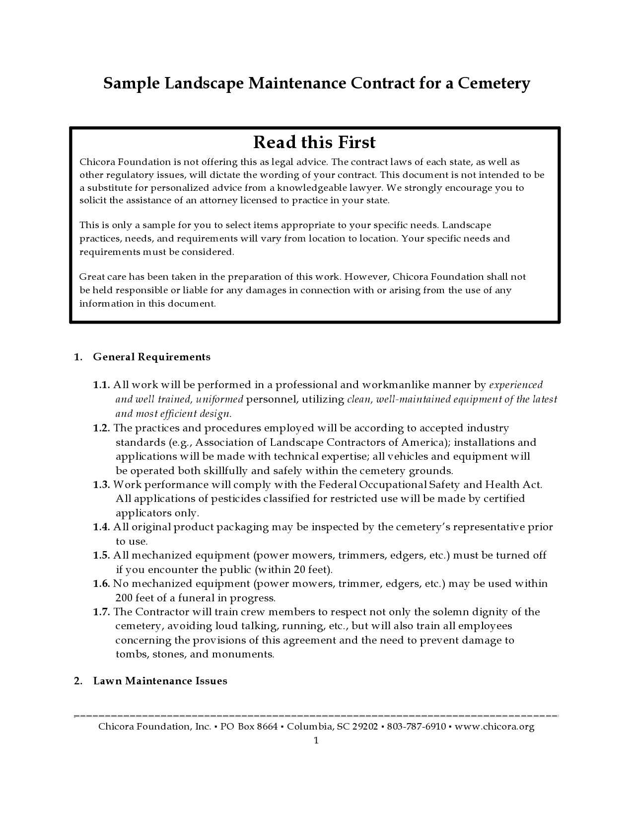 Free lawn care contract template 35