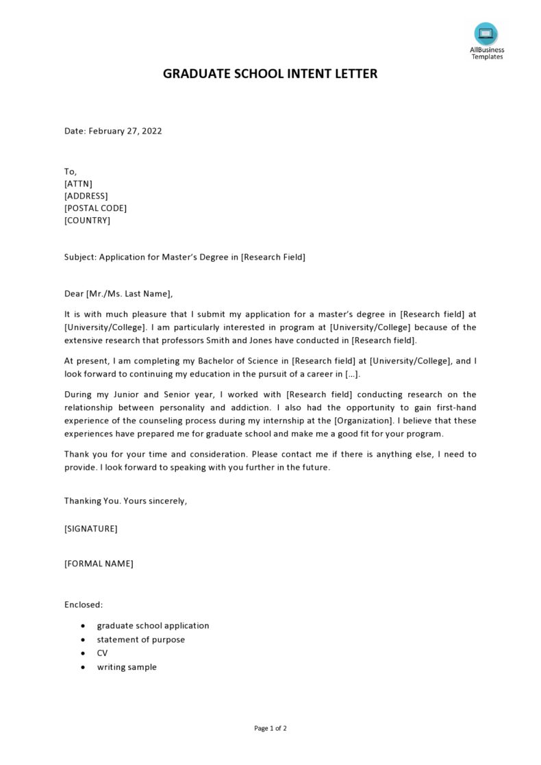 40 Best Letter Of Intent For Graduate School Samples 40-best-letter-of-intent-for-graduate-school-samples