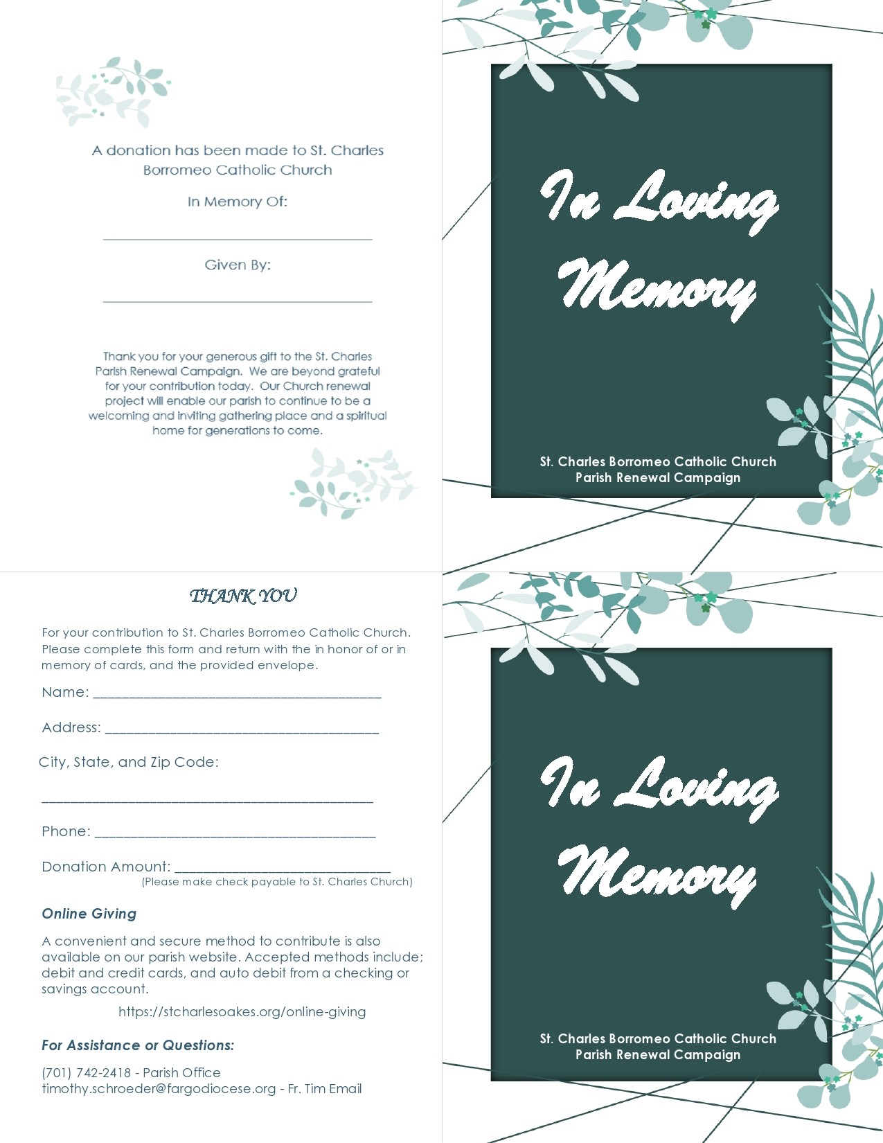 Free memorial card template 17
