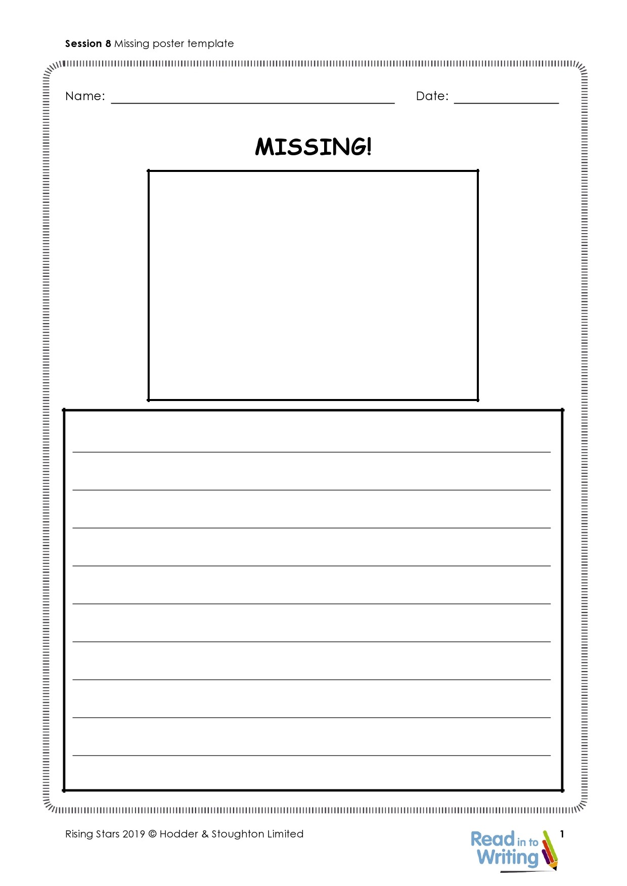 Free missing poster template 03