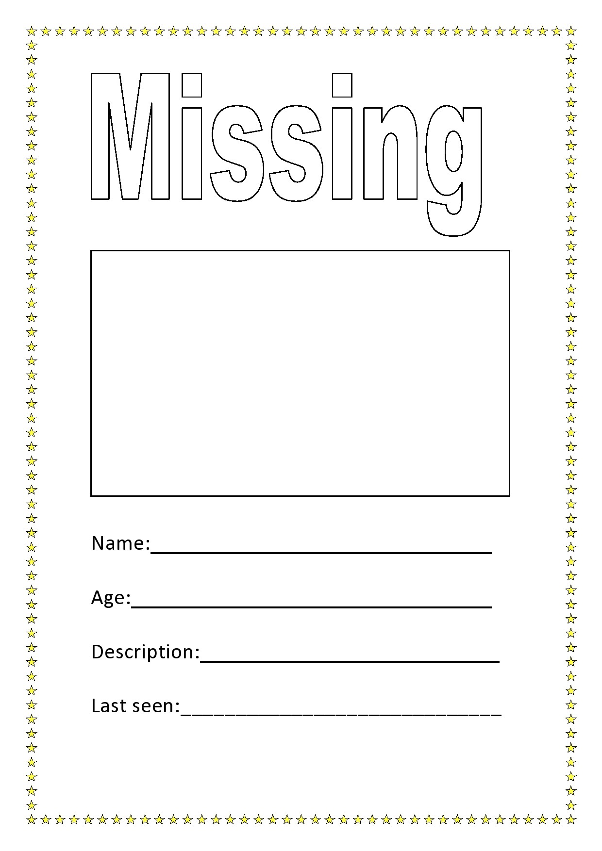 Free missing poster template 06