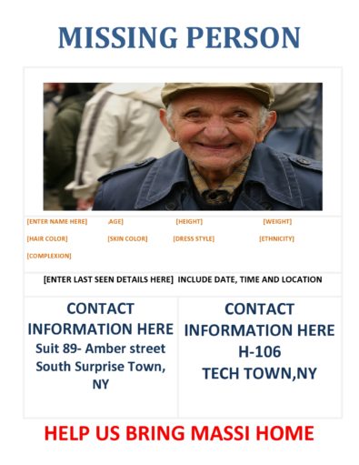 40 Printable Missing Poster Templates (Flyers Signs)