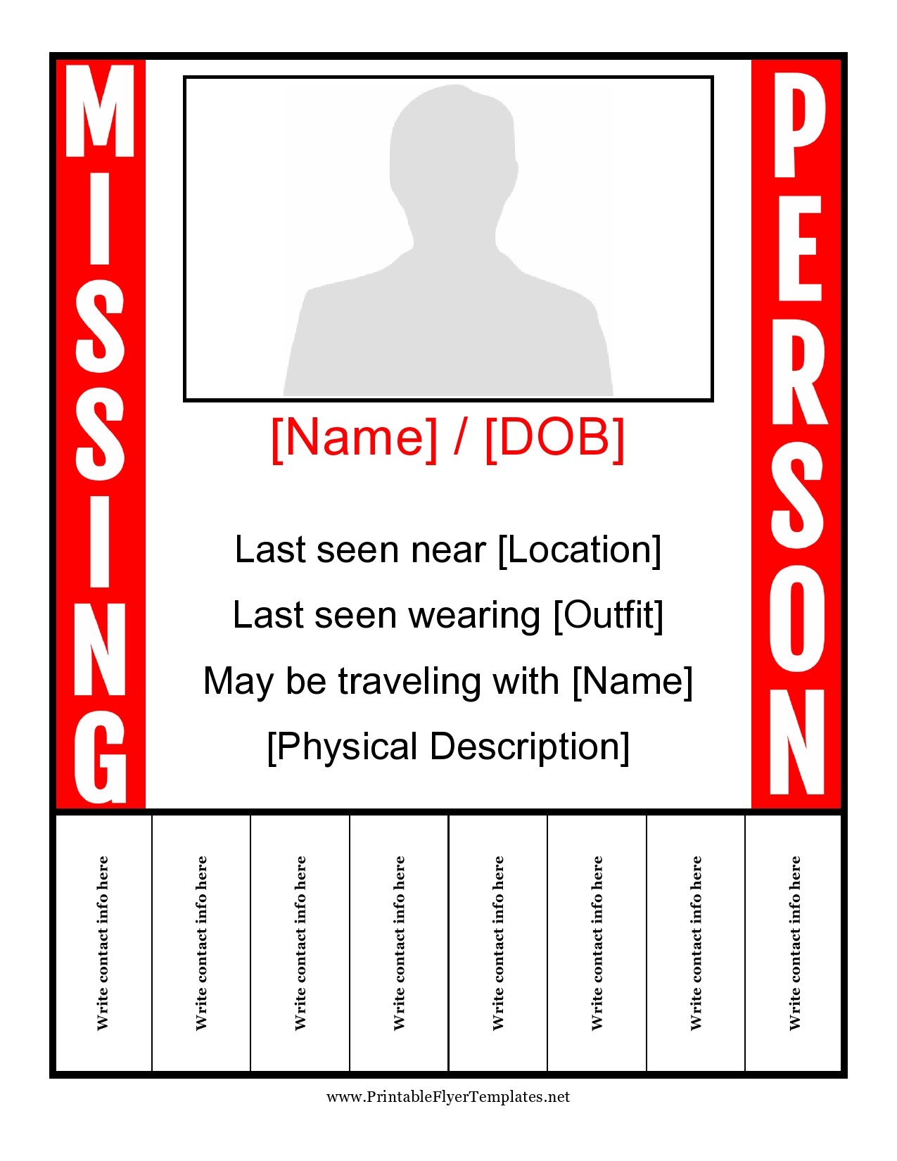 Free missing poster template 11