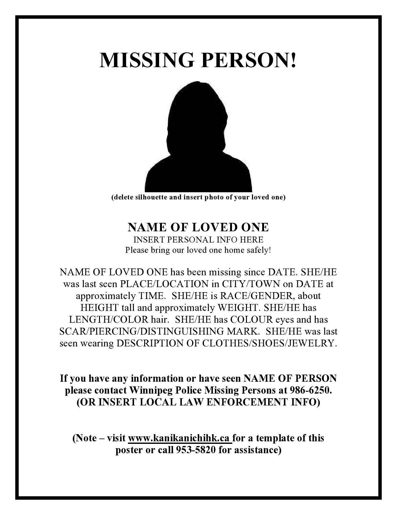 Free missing poster template 37